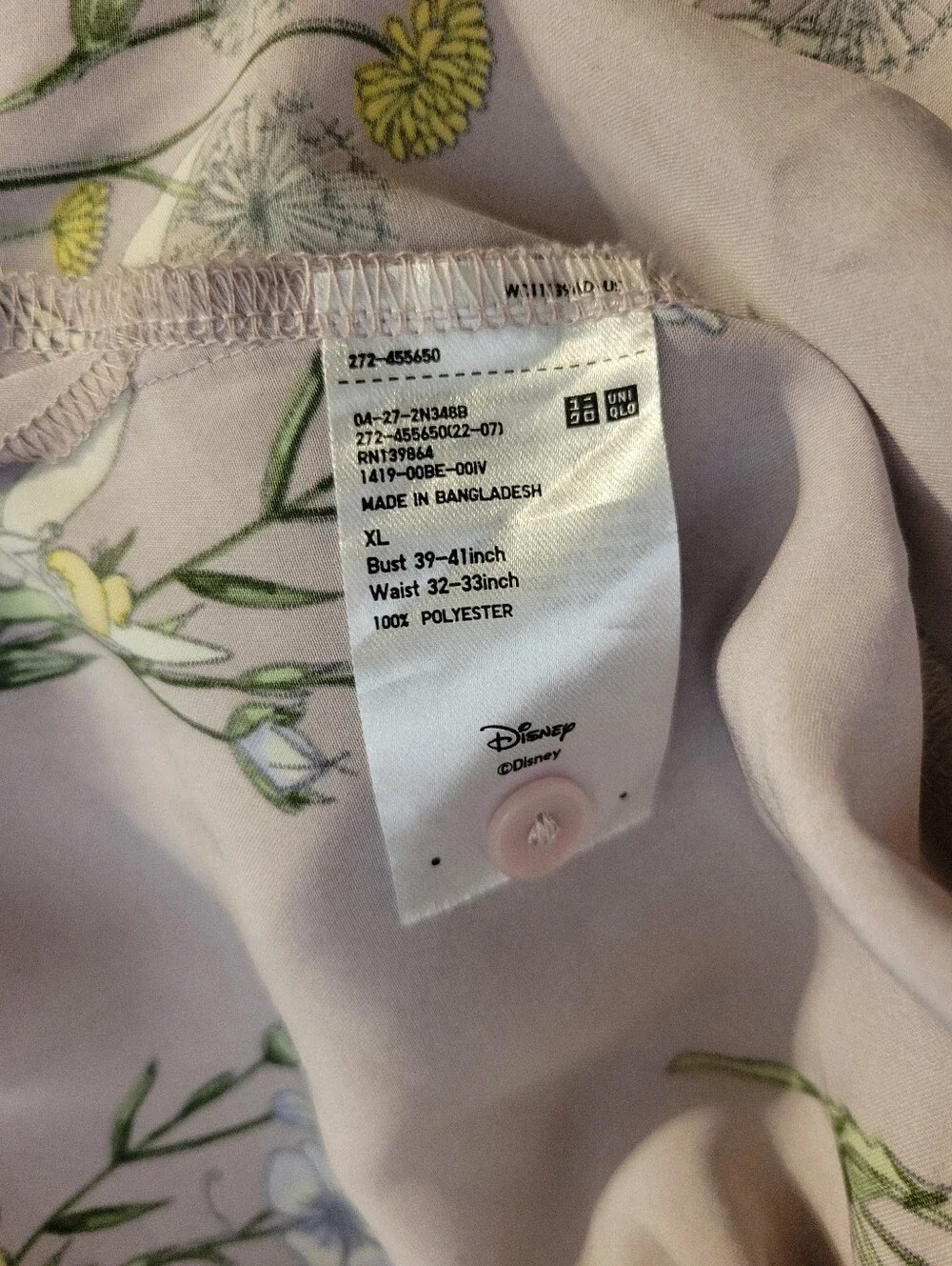 Uniqlo Disney Tinkerbell Pajama Set